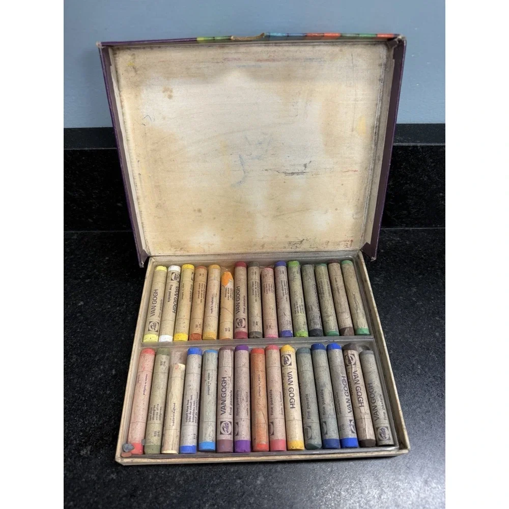 Vintage Talens Van Gogh Fine Pastels 30 Color Set Holland Artist Art Supplies
